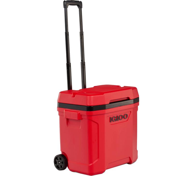 Igloo 30 Quart Latitude Roller Cooler - MaxCold Insulation, Leakproof Lid, Adjustable Strap - Perfect for Traveling with Beverages