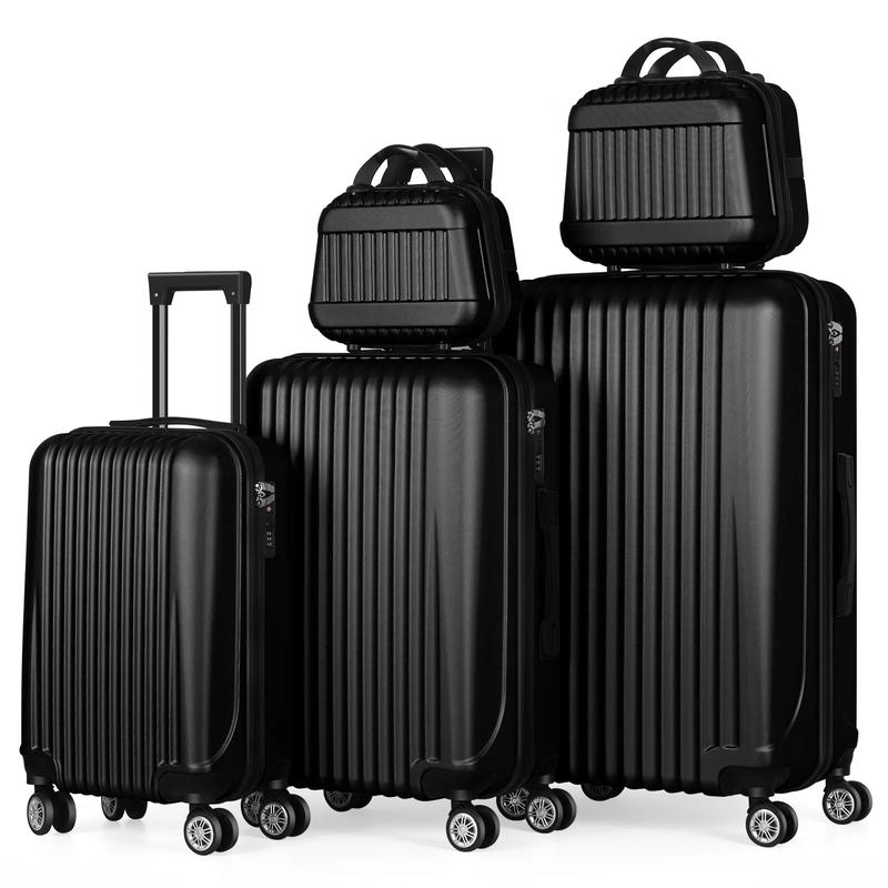 Luggage 5 Piece Sets Hardshell Carry on Luggage Suitcase with Spinner Wheels TSA