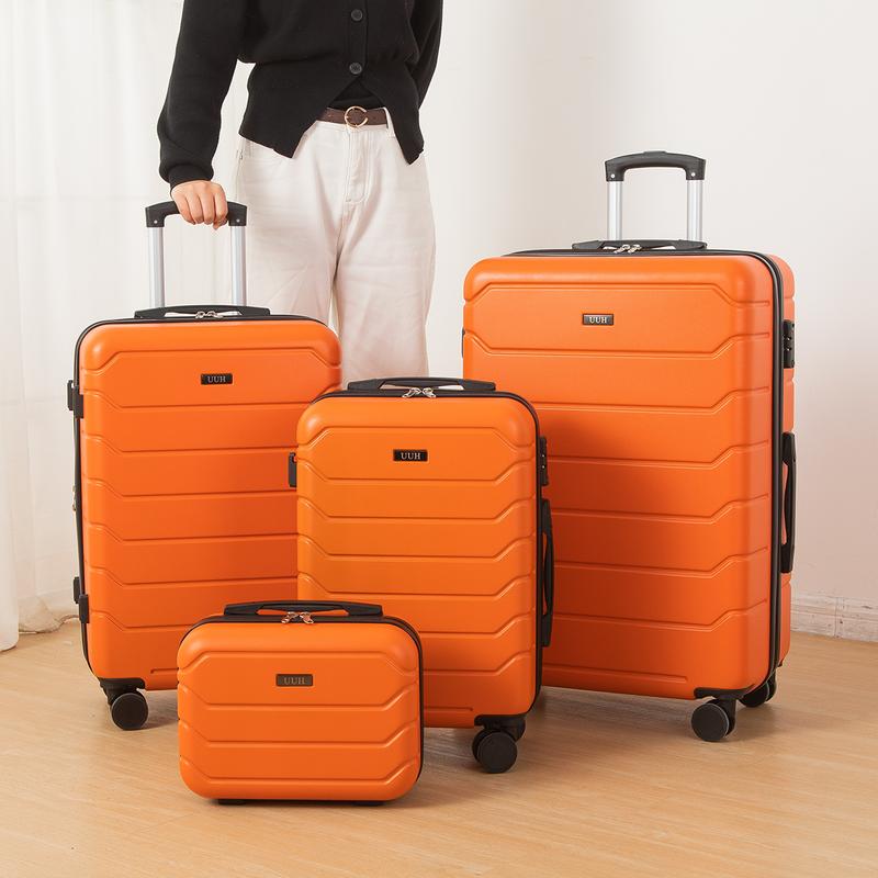 Suitcase Set, 4-piece Set, Expandable (13+20+24+28), Spinner Wheels, ABS Material, Lightweight, Durable, Travel-Specific