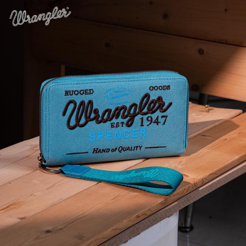 Wrangler Wristlet Wallets for Women Classic Retro Wallet Purse