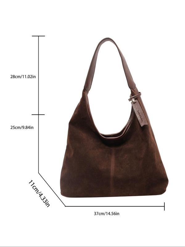 Women's Solid Color Tote Bag, Fashionable Large Capacity Shoulder Bag for Work & Daily Used, Casual Trendy Versatile High-quality Daily Commuting Bag