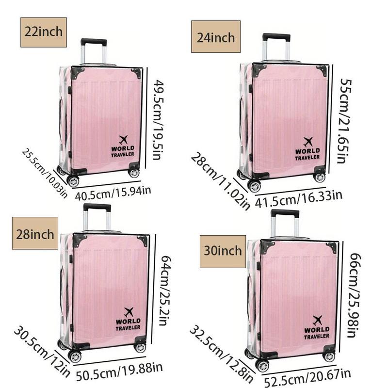 Clear Luggage Protector Cover, 1 Count Transparent Suitcase Protective Case, Travel Luggage Protector for Various Suitcase Sizes