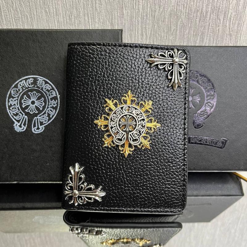 CHROME HEARTS WALLET for men and women, high quality leather with outstanding logo, no scratch and waterproof, full box, men wallets, gift for him