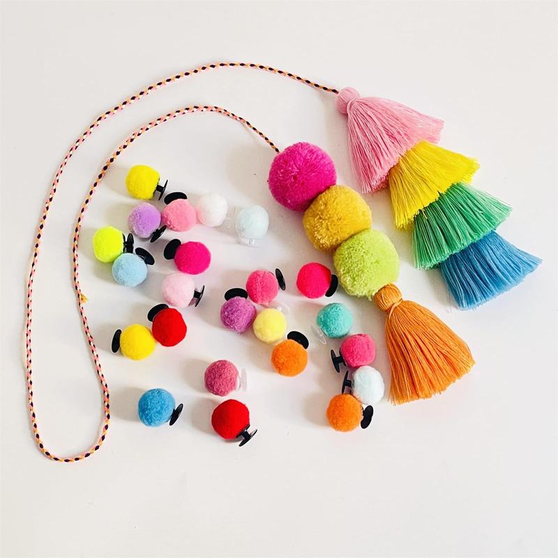 Cute Bogg Bag Accessories, Colorful Pom Tassel Charms for Bogg Bag, Rubber Beach Bag Accessories, Boho Purse Charms As Mother's Day Gift For Mom