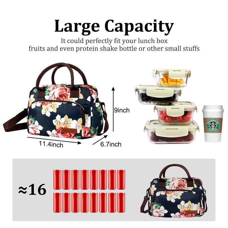 Mamona Fashion Lunch Bag for Women & Men Adult Insulated Lunch Box, Small Leakproof Cooler Food Lunch Containers Reusable High Capacity