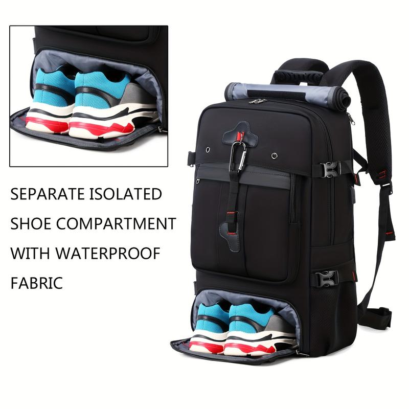 50L Spacious Hiking Travel Backpack - Multi-Functional, Water-Resistant, Ventilated, and Ergonomic Design with Shoe Compartment, Laptop Sleeve, and Multiple Pockets - Ideal for Outdoor Camping, Sports, and Adventure Enthusiasts