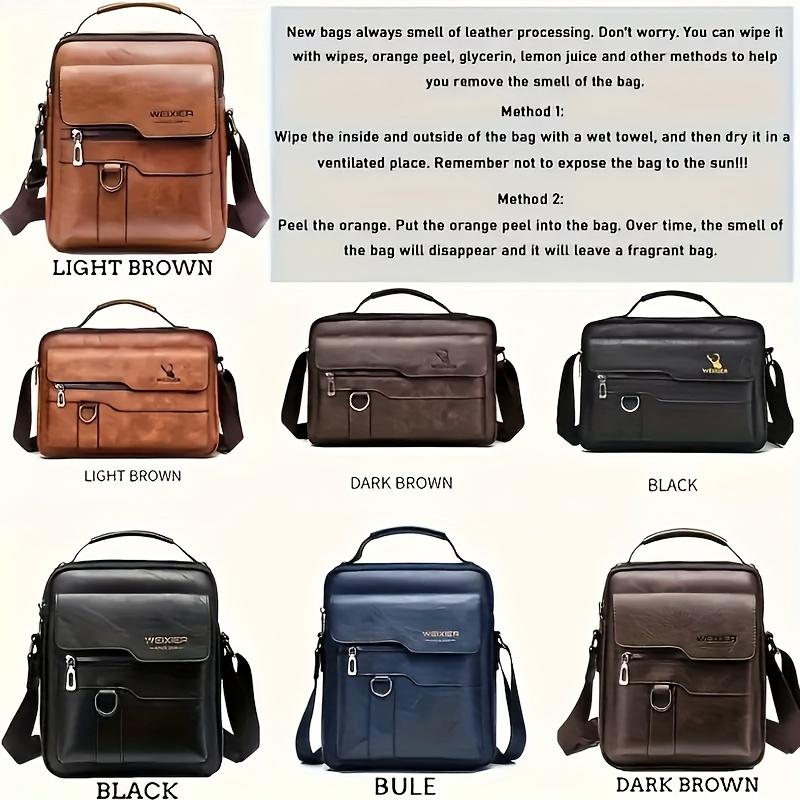 Retro Vegan Leather Handbag, Business Crossbody Bag, Casual Portable Satchel Bag