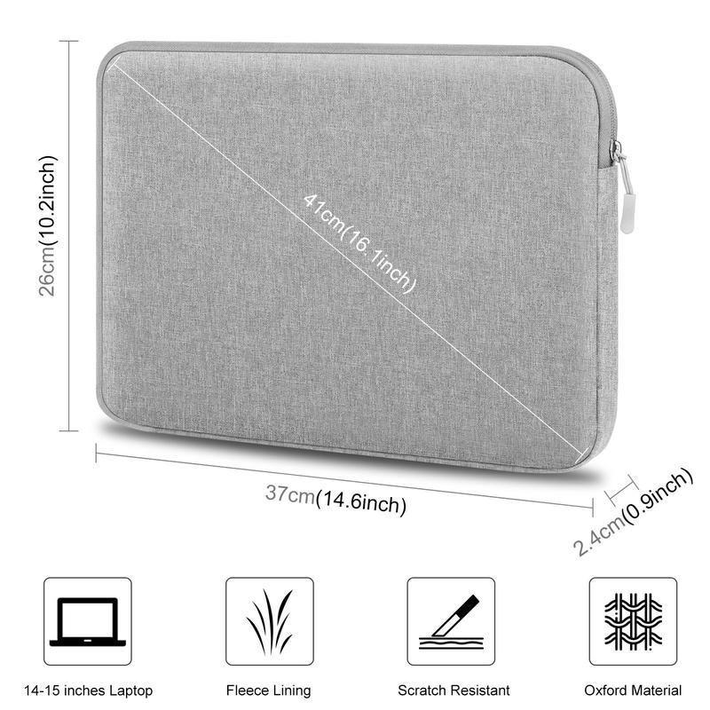 Solid Color Laptop Sleeve, Scratch Resistant Design Tablet Bags, Stylish Storage Bag for 14-15 Inch Laptop