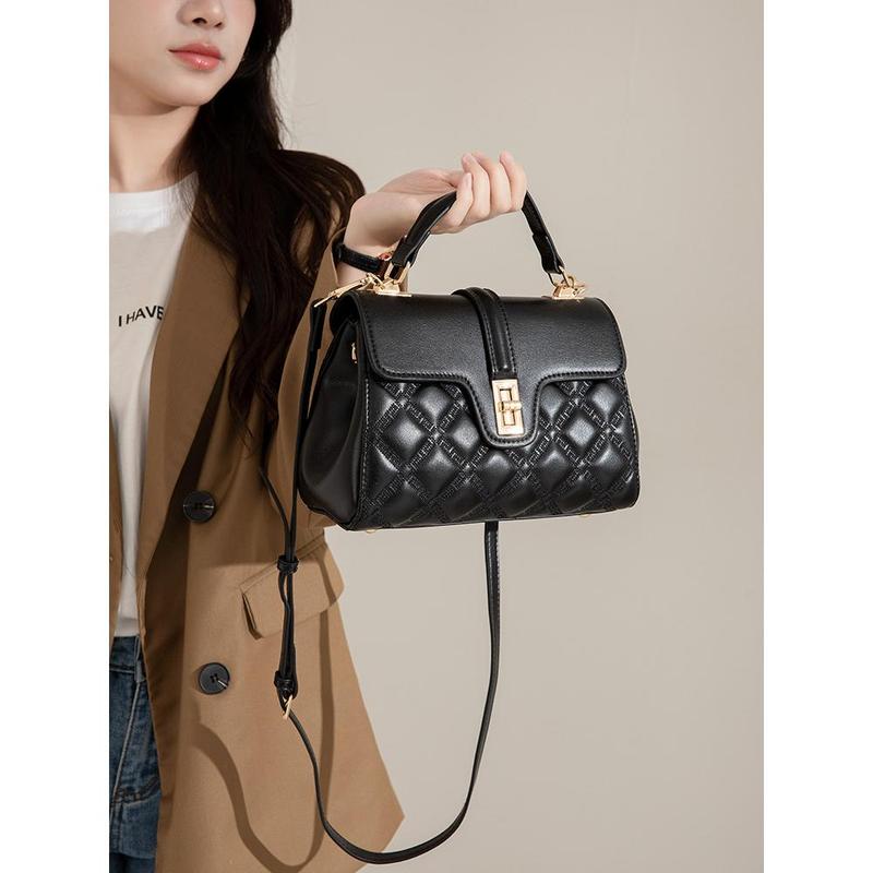 Women's Bag New 2024 Women's Cross-Body Bag Fashion Simple Large Capacity Shoulder Bag Soft Leather Versatile Handbags Women