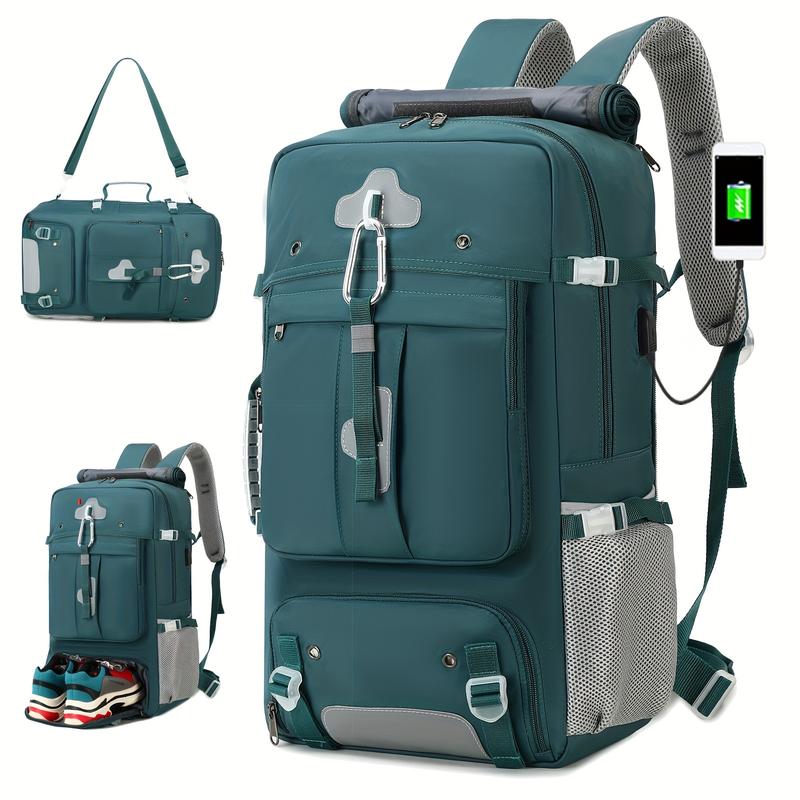 50L Spacious Hiking Travel Backpack - Multi-Functional, Water-Resistant, Ventilated, and Ergonomic Design with Shoe Compartment, Laptop Sleeve, and Multiple Pockets - Ideal for Outdoor Camping, Sports, and Adventure Enthusiasts