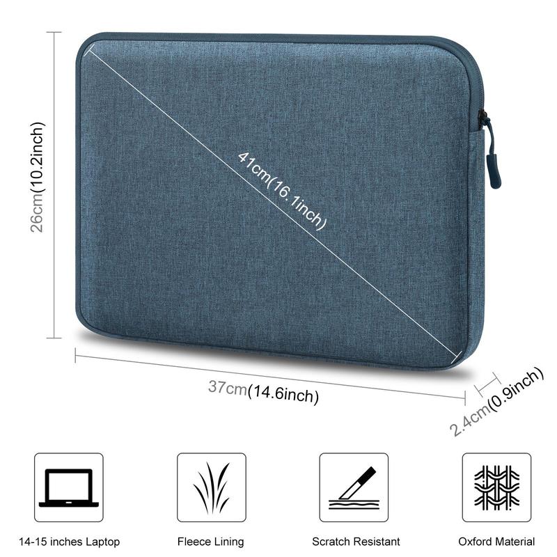 Solid Color Laptop Sleeve, Scratch Resistant Design Tablet Bags, Stylish Storage Bag for 14-15 Inch Laptop