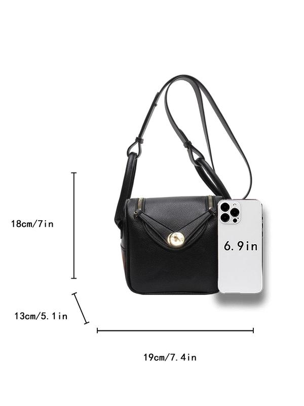 Women's Solid Color Bucket Bag, Fashionable PU Leather Crossbody Bag with Adjustable Strap, Casual Versatile Shoulder Bag for Daily Used