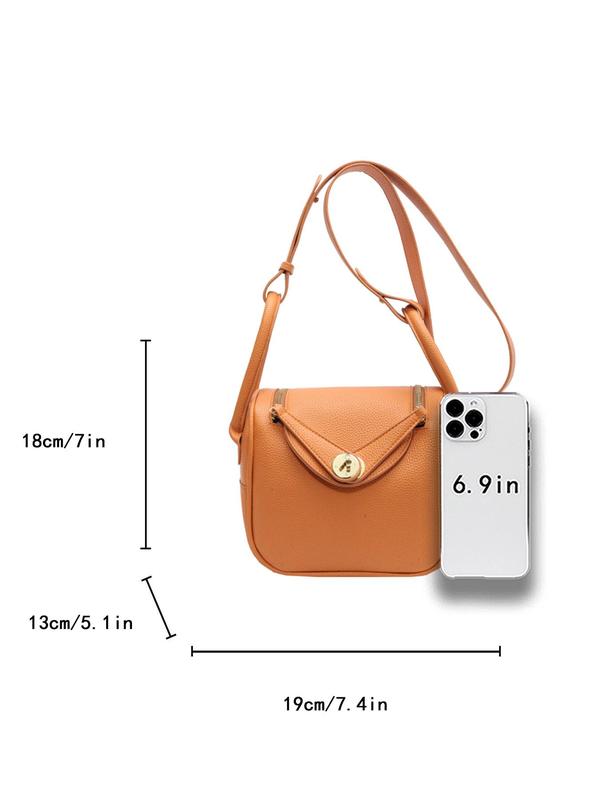 Women's Solid Color Bucket Bag, Fashionable PU Leather Crossbody Bag with Adjustable Strap, Casual Versatile Shoulder Bag for Daily Used