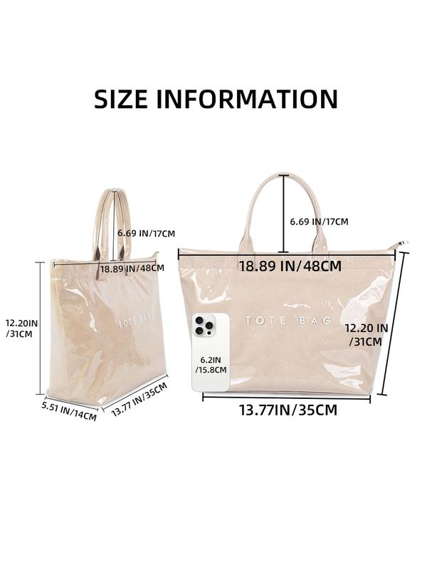 Large Capacity Tote Bag, Letters Pattern Tote Bag, Casual Trendy Versatile High-quality Daily Commuting Bag, Girl Fashionable Shopping Bag