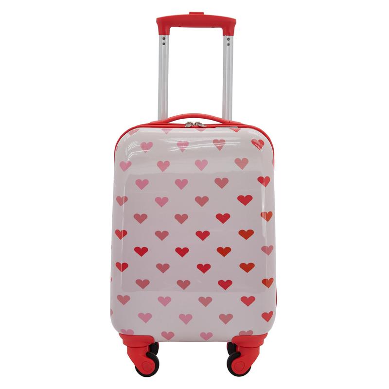 5-Pc Kids Luggage Set With 360° 4-Wheel Spinner System, Heart