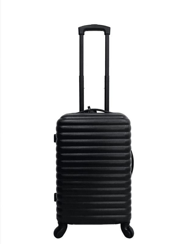 Protege 20Inch Hardside ABS Upright Luggage with 100% ABS Rich Black