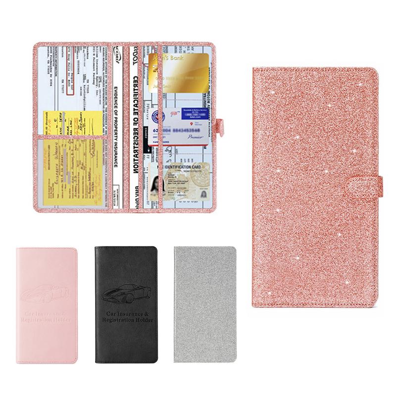 Car Registration Insurance Card Holder Organizer Wallet For Women Men