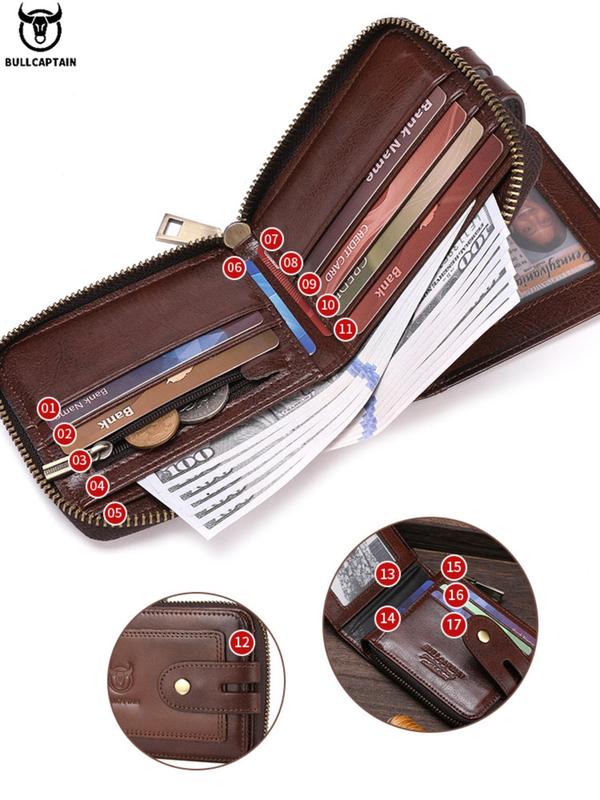 Summer Business Fashion Purse Wallets for Men, Unique Wallets with RFID Blocking, Anti-theft and Anti-magnetic Wallet, Multi Card Slot Wallet