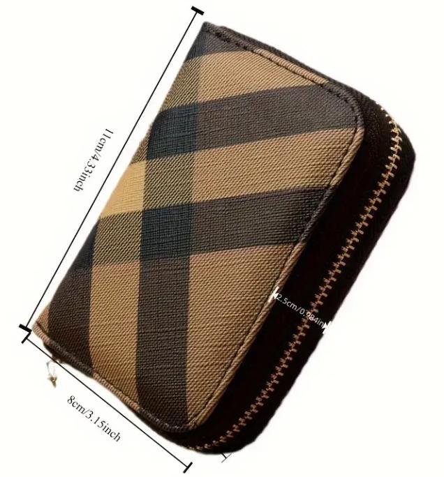 Classic Zipper Coin Purse: European & American Style, PU Material, Polyester Lining