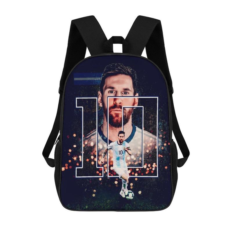 Messi Soccer Backpack Laptop Backpack For Men Women, Soccer Backpacks Shoulder Bag For Travel Hiking Camping Daypack