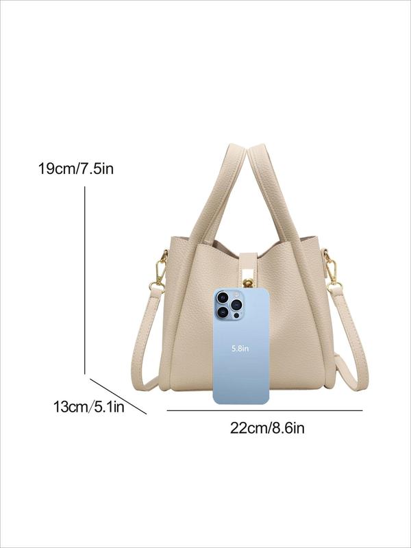 Women's Elegant Minimalist Bucket Bag, Trendy Retro Handbag, Chic All-match Handbag for Daily & Work Use