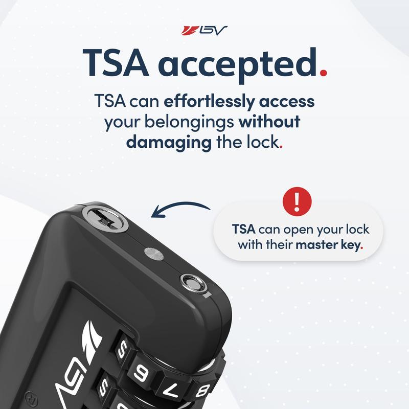 BV TSA-accepted Suitcase Travel Lock 2 4 6 Pack