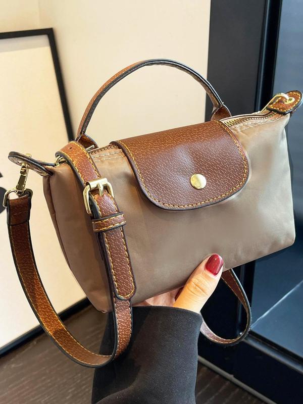 Women's Fashionable Solid Color Crossbody Bag, Vintage Style Shoulder Bag for Daily Used, Casual Trendy Versatile High-quality Daily Commuting Bag