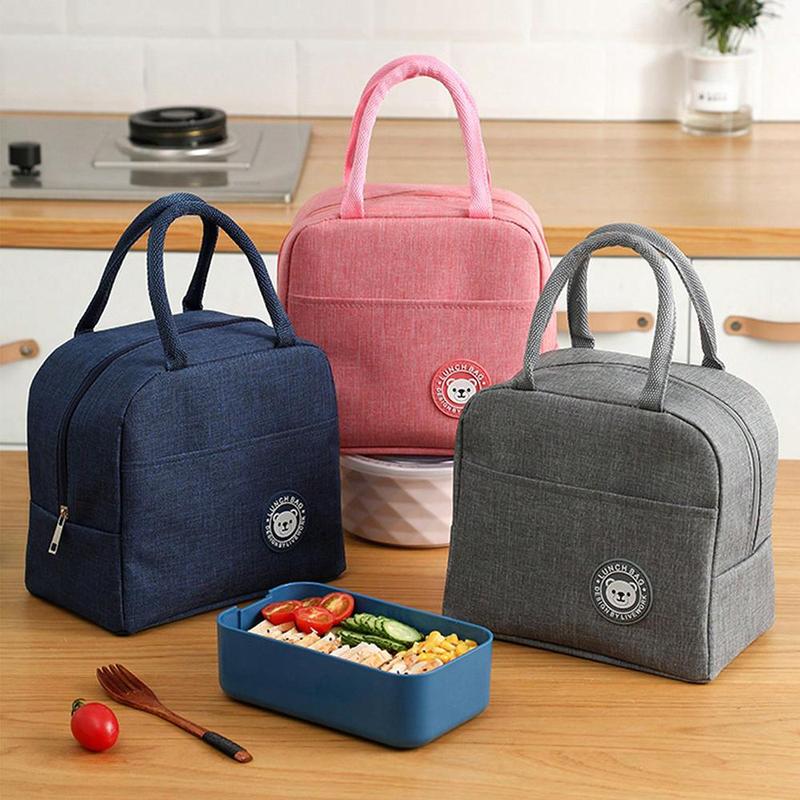 Portable Lunch Bag, Insulated Lunch Box Bag, Lunch Box Tote Pouch, Kids School Bento Container, Picnic Food Storage Bag