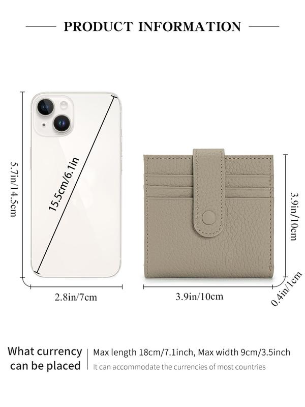 Women's Elegant Plain Color Short Wallet, RFID Blocking Ultra-thin Mini Short Wallet, Fashionable Wallet for Daily Use