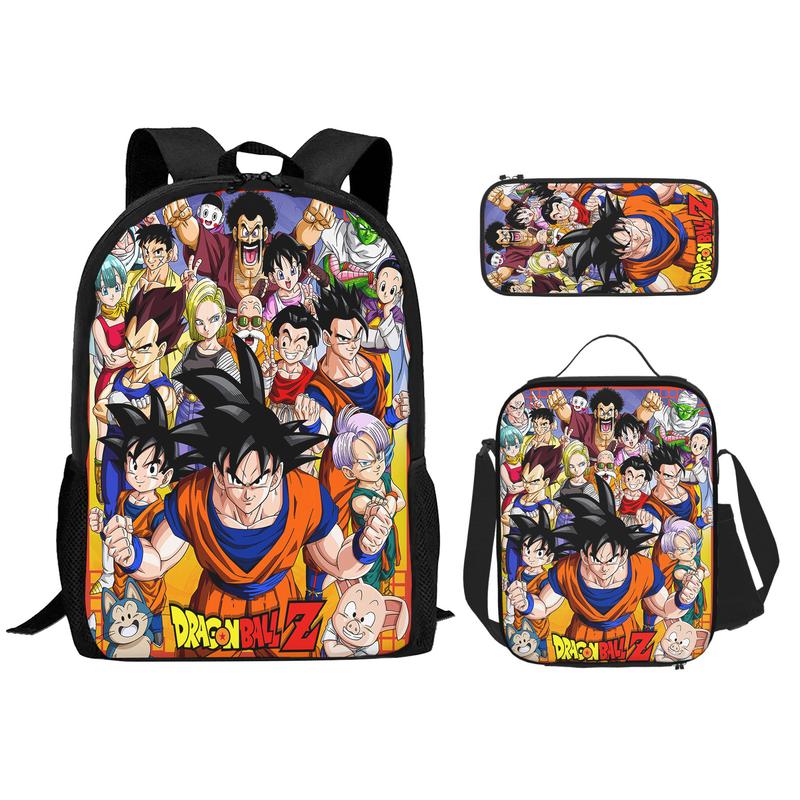 Anime Backpack Set, Casual Backpack, 3D Printed Laptop Backpack + Lunch Bag Combo