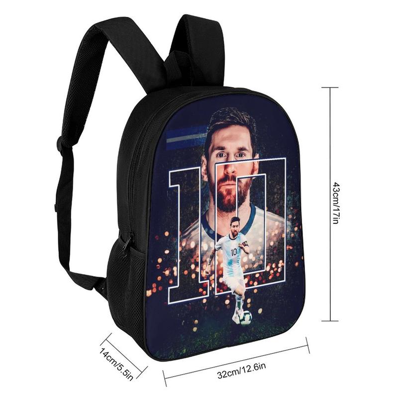 Messi Soccer Backpack Laptop Backpack For Men Women, Soccer Backpacks Shoulder Bag For Travel Hiking Camping Daypack