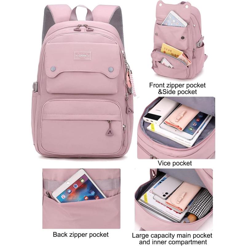 Teen Girls Casual Backpack High Middle School Daypack Women Daily Travel Laptop Bag (1# Black, 26 Liters)