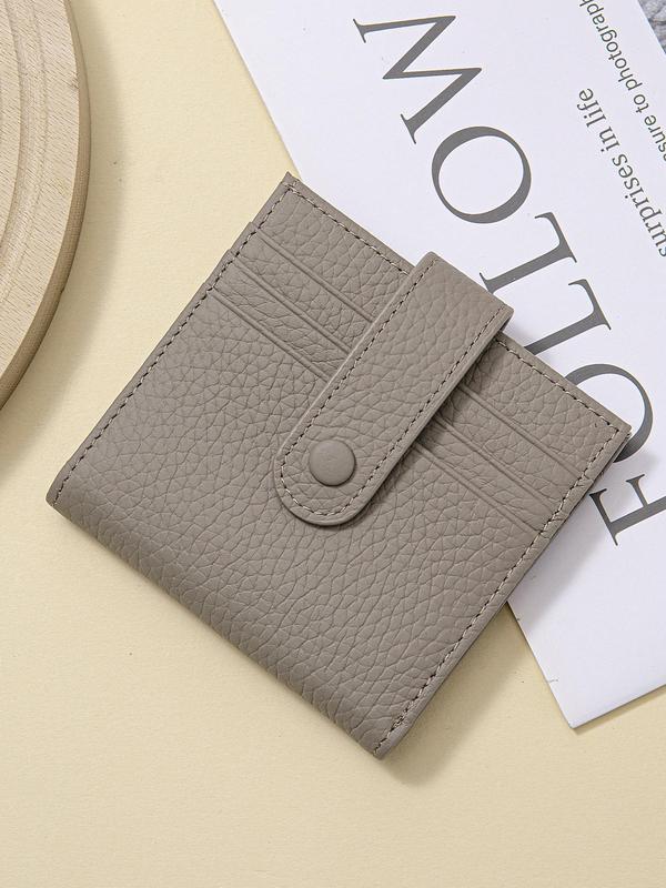 Women's Elegant Plain Color Short Wallet, RFID Blocking Ultra-thin Mini Short Wallet, Fashionable Wallet for Daily Use