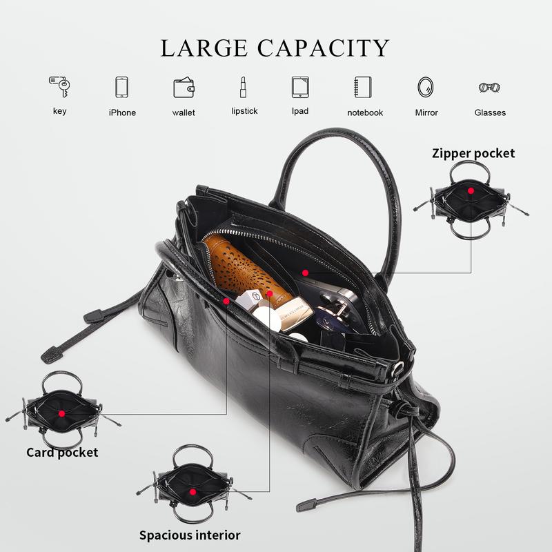 HKCLUF CN5004 Purses and Handbags for Women Shoulder Tote Bags Top Handle Satchel Bag with Adjustable Shoulder Strap