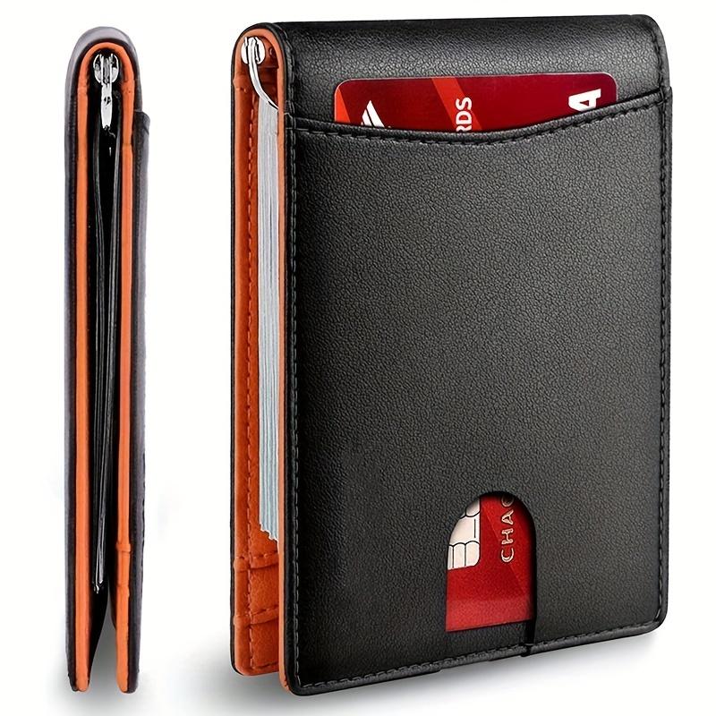 2023s Premium PU Leather Slim Smart Wallet - Ultra-Slim RFID Blocking Card Holder with Multi-Slot Design - Perfect, Compact & Lightweight Gift for Men