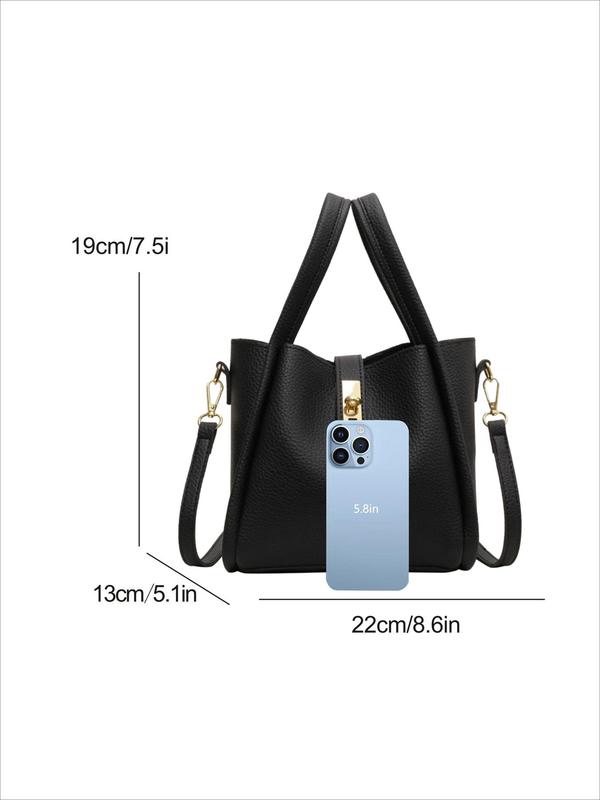 Women's Elegant Minimalist Bucket Bag, Trendy Retro Handbag, Chic All-match Handbag for Daily & Work Use